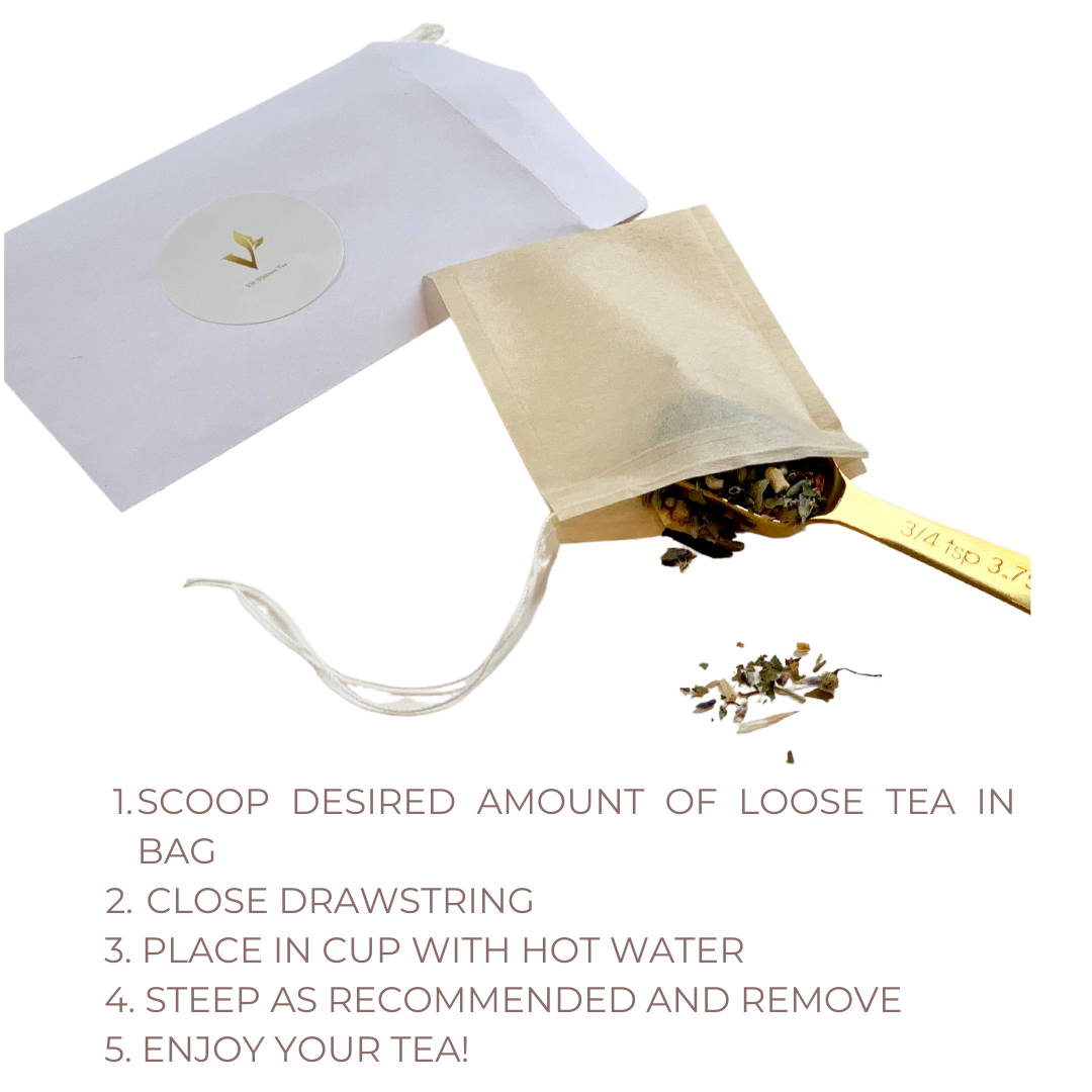 Natural Paper Tea Filter Bags Disposable Tea Bags VIP Wellness Tea