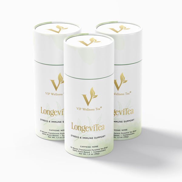 LongeviTea (Lemon-Ginger) Organic Pyramid Tea Sachets – VIP