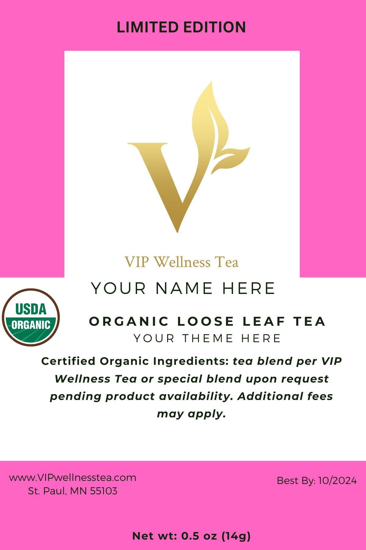 Personalized Tea Bags | Custom Label Tea Bag | VIP Wellness Tea – VIP ...